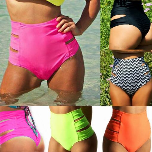 S-XL Wholesale High Waist Women Bikini Bottom Shorts Elactic Women Swimwear Bottoms 5 Color Bathing Suit Beachwear Thong Shorts