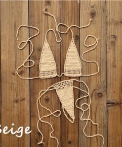 13 Color Hand Crochet Sunbathing Hot Bikini Women Sexy Micro Swimwear Mini Lingerie Sets