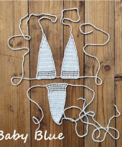 13 Color Hand Crochet Sunbathing Hot Bikini Women Sexy Micro Swimwear Mini Lingerie Sets