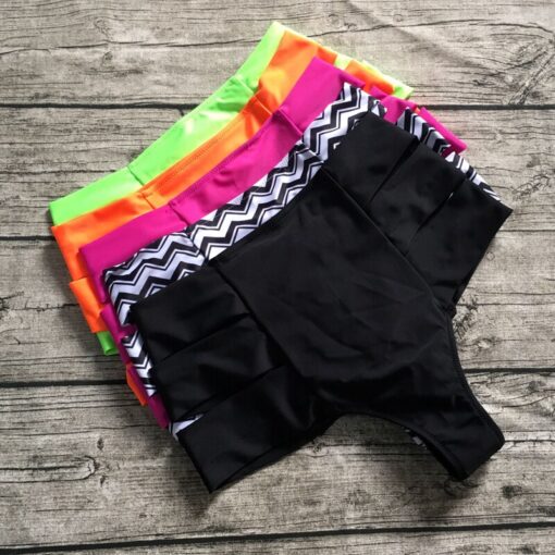 S-XL Wholesale High Waist Women Bikini Bottom Shorts Elactic Women Swimwear Bottoms 5 Color Bathing Suit Beachwear Thong Shorts