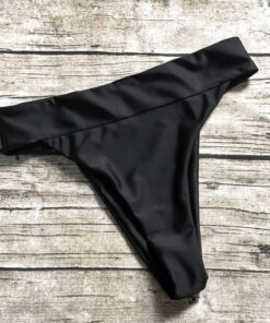 S-XL Wholesale High Waist Women Bikini Bottom Shorts Elactic Women Swimwear Bottoms 5 Color Bathing Suit Beachwear Thong Shorts