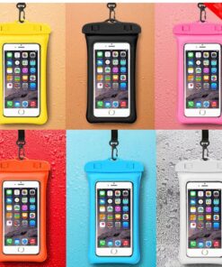 Runseeda 6Inch Floating Airbag Swimming Bag Waterproof Mobile Phone Pouch Cell Phone Case For Swim Diving Surfing Beach Use
