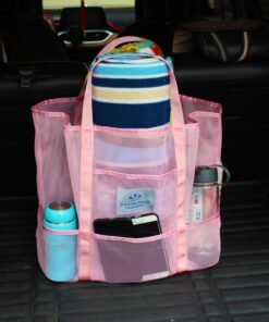 2019 Newest Women Swimming Bag Beach Sand Free Storage Handbag Cosmetic Pouch Portable Foldable Mesh Bags For Toys Shoes Clothes