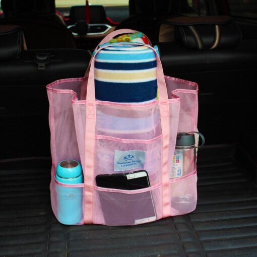 2019 Newest Women Swimming Bag Beach Sand Free Storage Handbag Cosmetic Pouch Portable Foldable Mesh Bags For Toys Shoes Clothes