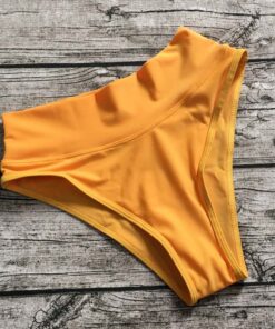 S-XL Wholesale High Waist Women Bikini Bottom Shorts Elactic Women Swimwear Bottoms 5 Color Bathing Suit Beachwear Thong Shorts