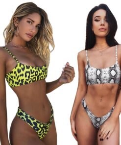 Snakeskin Bikini Women Swimwear Leopard Bikinis Sexy Biquini Swim Suit Push Up Swimsuit Female Beachwear Swimming Bikini Women