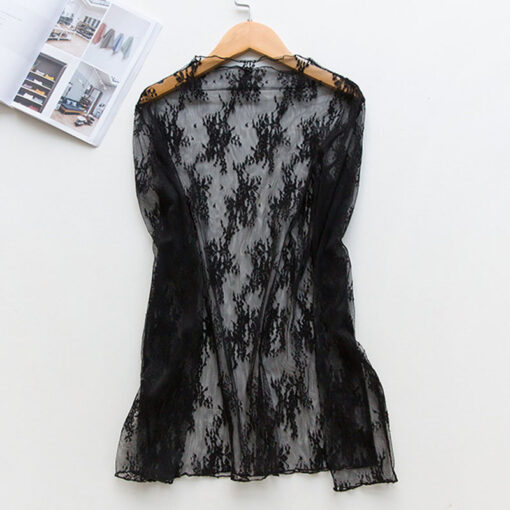 TOKITIND Saida De Praia Beach Cover Up Pareo Playa Coverup Dress Vestido Livre Swimsuit Wear Swimwear White Lace Women Beachwear
