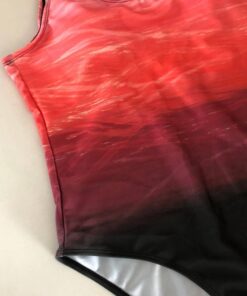 Mujer Mayo Push Up Swimwear Criss Cross Back One-piece Beach Bathing Suit Gradient Print Plavky Sexy One Piece Women Swimsuit