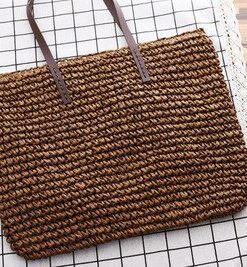 Qiaoduo Women Shoulder bag Summer Beach Bag Rattan Handmade Knitted Straw Large Capacity Bags Women Shoulder Bag Bohemia New