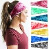 2021 Women's Tie Dye Elastic Headband Summer Cotton Soft Stretch Turban Headband For Girls Flat Hair Bands Hair Accessories