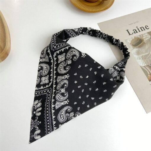 Fashion Women Girls Summer Bohemian Hair Bands Print Headbands Vintage Triangle Turban Bandage HairBands Hair Accessories