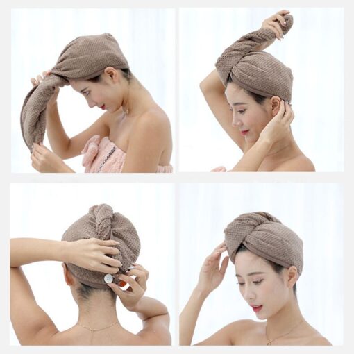 Women Bathroom Super Absorbent Quick-drying Thicker microfiber Bath Towel Hair Dry Cap Salon Towel rapid drying hair towel