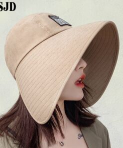 Women Summer Large Wide Brim Adjustable Visor Beach Hats Foldable Anti-UV Women Sun Hat Outdoor Travel Panama Female Cap Bonnet