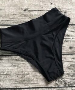 S-XL Wholesale High Waist Women Bikini Bottom Shorts Elactic Women Swimwear Bottoms 5 Color Bathing Suit Beachwear Thong Shorts
