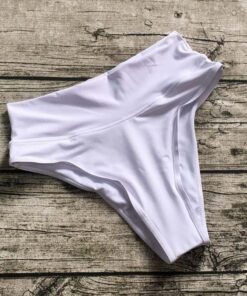 S-XL Wholesale High Waist Women Bikini Bottom Shorts Elactic Women Swimwear Bottoms 5 Color Bathing Suit Beachwear Thong Shorts