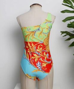 2020 Women New Arrivel One Piece Swimsuit Fashion One Shoulder Beachear Printed Swimwear Sexy Bathing Suits Swimsuits