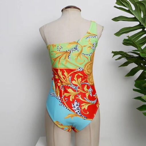 2020 Women New Arrivel One Piece Swimsuit Fashion One Shoulder Beachear Printed Swimwear Sexy Bathing Suits Swimsuits