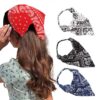 Fashion Women Girls Summer Bohemian Hair Bands Print Headbands Vintage Triangle Turban Bandage HairBands Hair Accessories