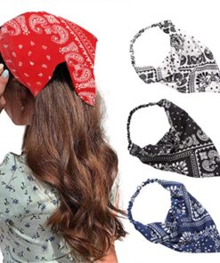 Fashion Women Girls Summer Bohemian Hair Bands Print Headbands Vintage Triangle Turban Bandage HairBands Hair Accessories