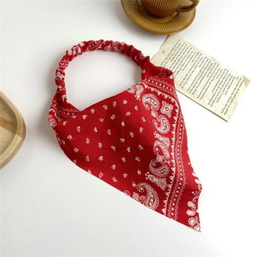 Fashion Women Girls Summer Bohemian Hair Bands Print Headbands Vintage Triangle Turban Bandage HairBands Hair Accessories