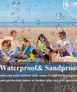 210*200cm Portable Pocket Picnic Mat Waterproof Sand Beach Mat Outdoor Camping Folding Blanket Picknick Tent Cover Bedding Bed#2