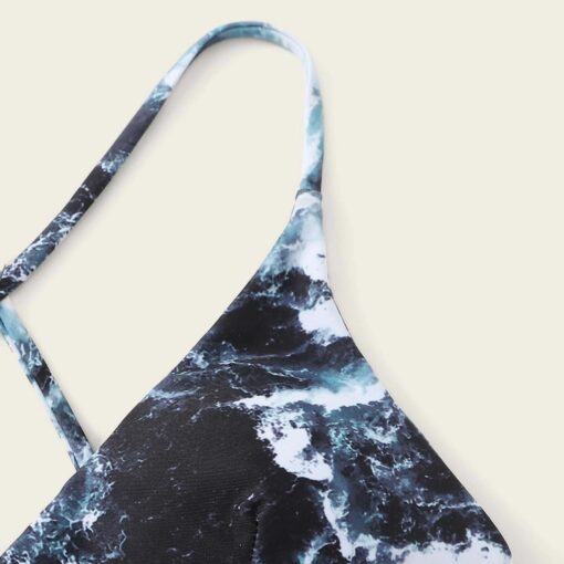 Tie Dye Bikini 2020 High Waist Bikini Push Up Elastic Band Swimsuit Sexy Biquini With Adjustable Strap Swimwear Women 619#3
