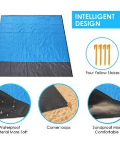 Outdoor Portable Beach Mat Folding Camping Pocket Picnic Mat Waterproof Moistureproof Tent Ground Mattress Lightweight Blanket