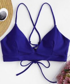 Sexy Women Bikini Tops Bandage Solid Push-up Padded Bra Swimsuit Swimwear Beachwear top bikinis 2020 mujer T@