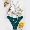 Sunflower Printed Swimwear Women Brazilian Bikini Swimsuit Female Thong Bikini Set Bathing Suit Push Up Flower Biquini Swimsuit