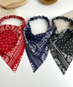 Fashion Women Girls Summer Bohemian Hair Bands Print Headbands Vintage Triangle Turban Bandage HairBands Hair Accessories