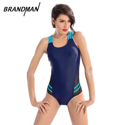 New European and American one-piece slim fit triangle sports women's swimsuit