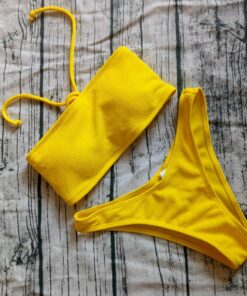 2019 Solid Bikini Brazillian Swimsuit Women Bikini Set Sexy Off Shoulder Swimwear Female Swimming Biquini Maillot De Bain Femme