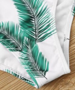 2020 Women's Sexy Fashion Swimwear Leaf Print Split Swimwear Bikini Yellow Plus Size Bikini Set Two Pieces Swimsuit
