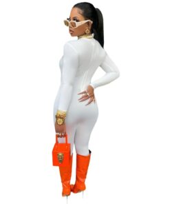 XL019 Fall 2020 Fashion Sporty Casual Fitness Rompers Womens Jumpsuit Long Sleeve solid color Bodycon One Piece Jumpsuits