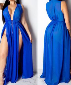 Women Chiffon Kimono Beach Bikini Cover Up Wrap Boho Dress Beachwear Long Split Vestidos