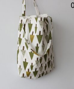 41*32cm New Arrival Women Girl Foldable Reusable Print Shopping Bag Eco Tote Handbag Beach Bag Cotton Linen Shoulder Bag