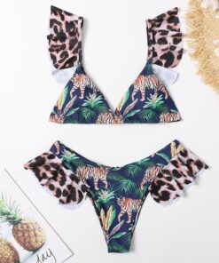 Cute Bikinis 2021 Sexy Bikini Set Micro Bikini Ruffle Swimsuits Female Swimwear Thong Bathing Suit Brazilian Biquini Bather
