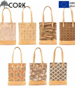 Cork Tote bags shopping bag handbag shoulder laptop canvas tote eco beach book bag BAG-406